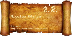 Nicolau Róza névjegykártya