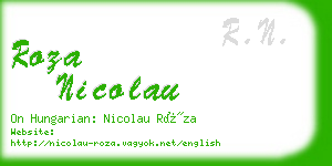 roza nicolau business card